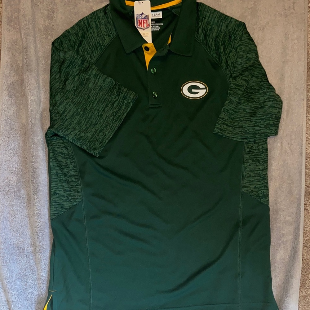 Green Bay Packers Green Polo Shirt men’s jersey fit